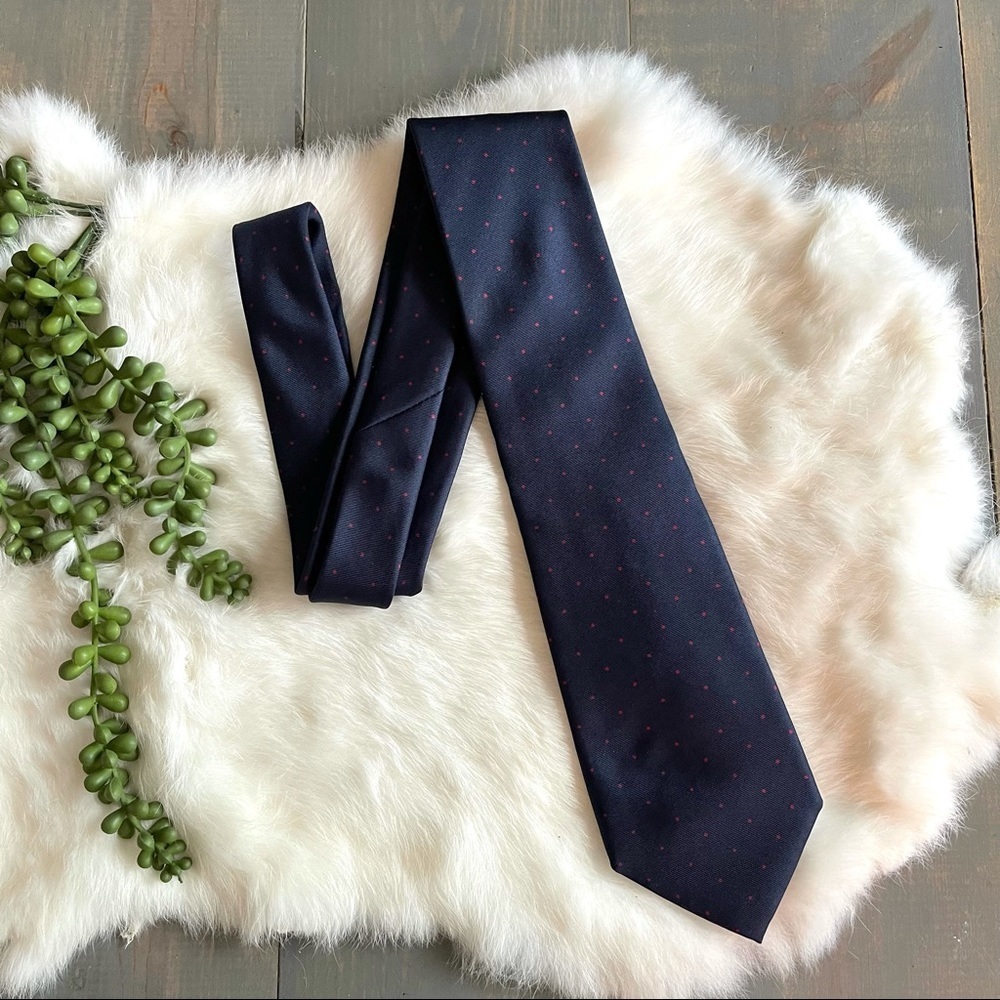 Vintage Woodward Tie Necktie 100% Silk Polka Dot